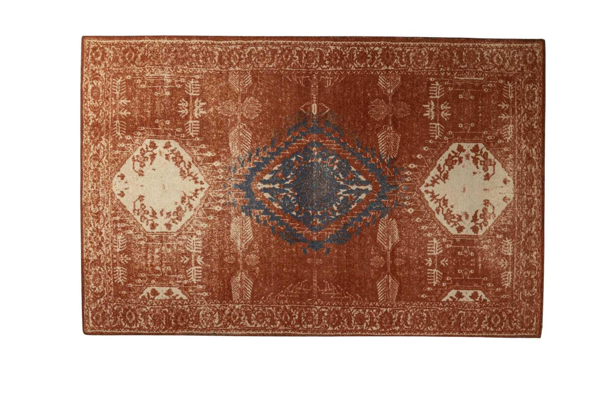 Desert Ember Medallion- Handcrafted Wool Carpet - 100 % Wool - 8*5 ft