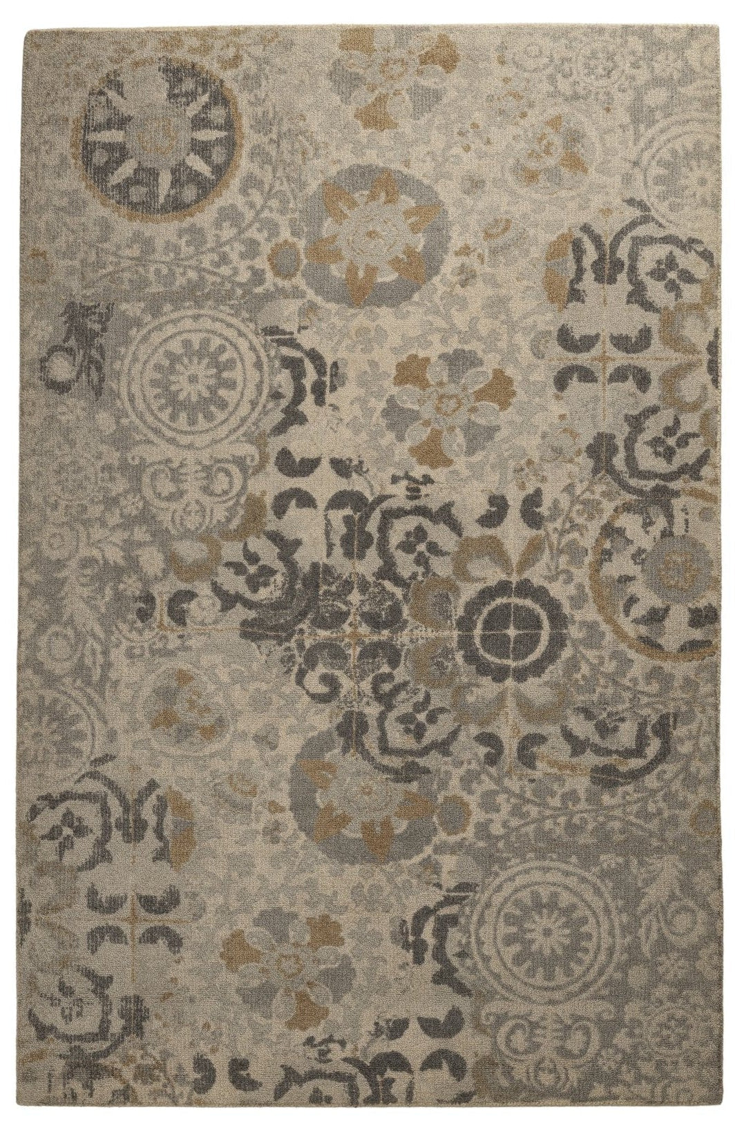 Mosaic Meadow- Handcrafted Wool Carpet - 100 % Wool - 8*5 ft