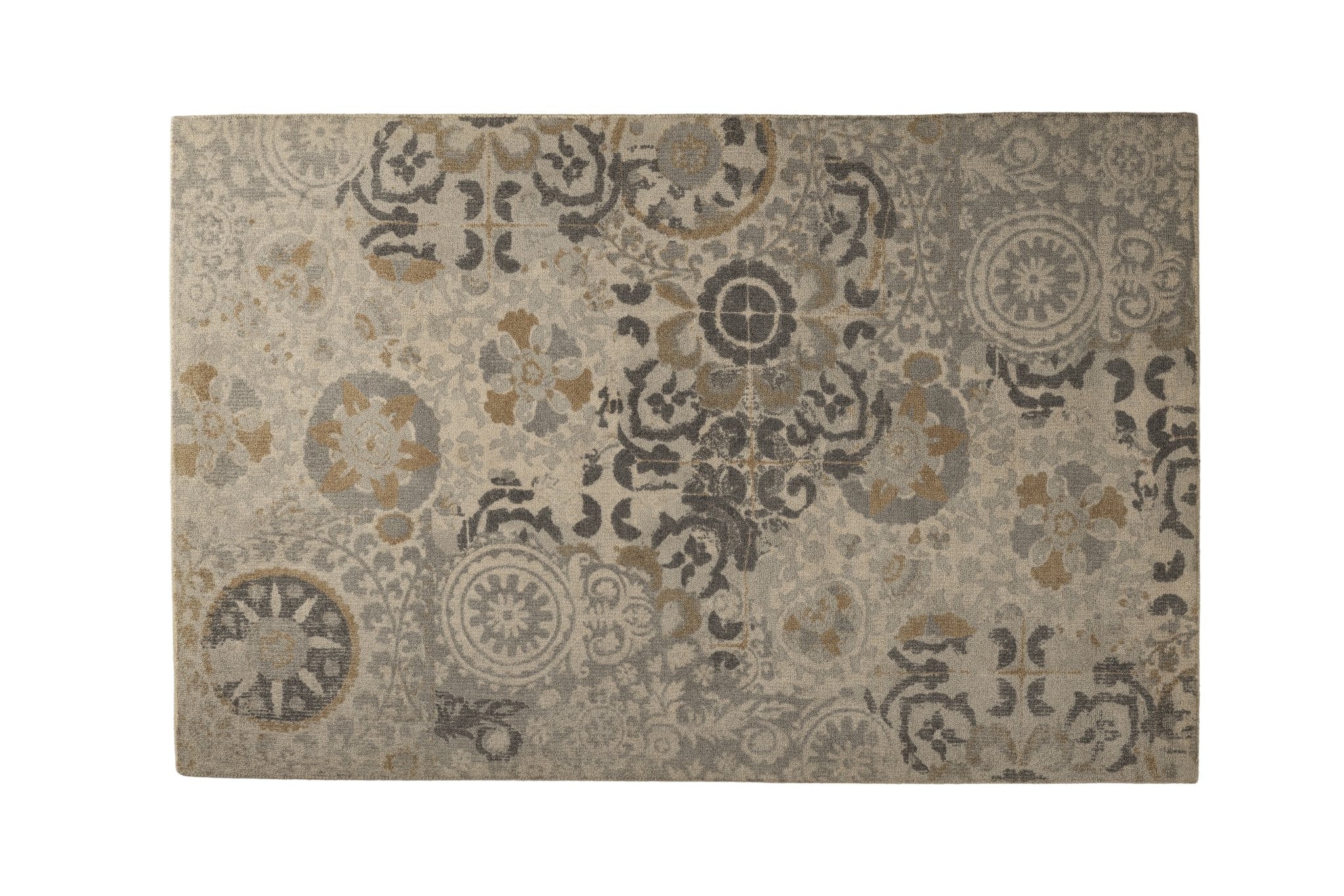 Mosaic Meadow- Handcrafted Wool Carpet - 100 % Wool - 8*5 ft