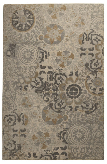 Mosaic Meadow- Handcrafted Wool Carpet - 100 % Wool - 8*5 ft