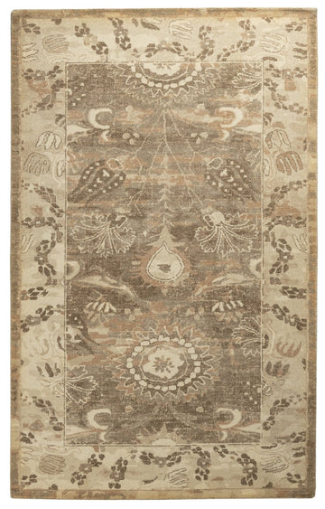 Autumn Garden Frame - Handcrafted Wool Carpet - 100 % Wool - 8*5 ft