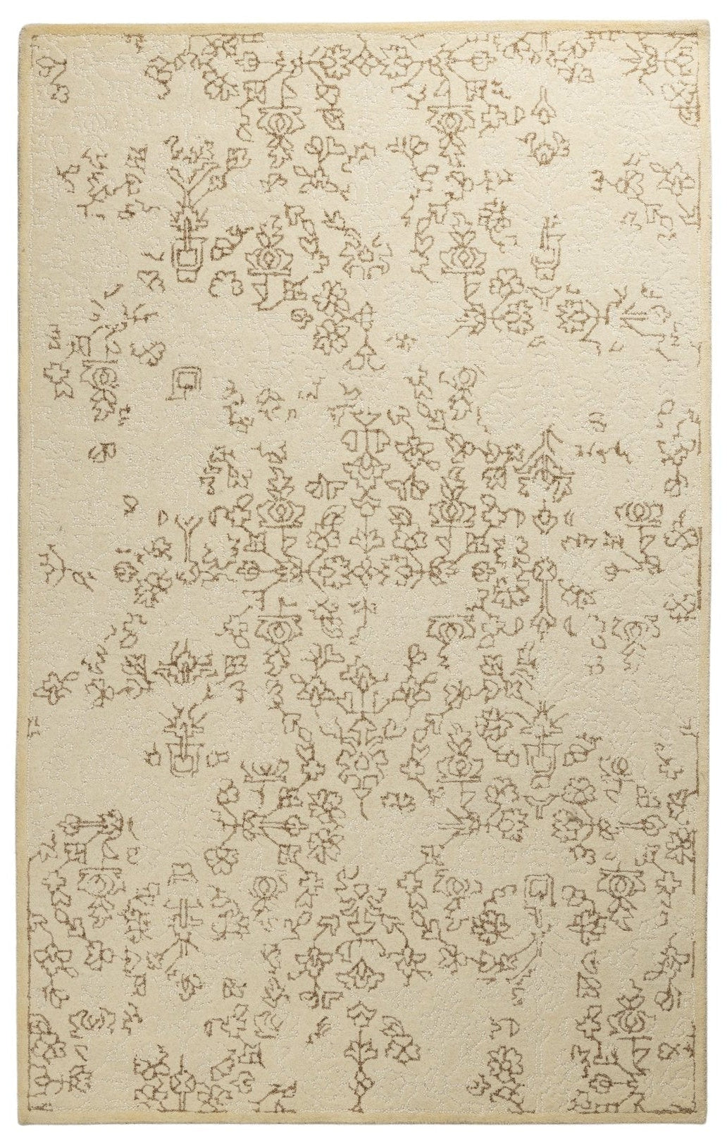 Whispering Vines - Handcrafted Wool Carpet - 100 % Wool - 8*5 ft