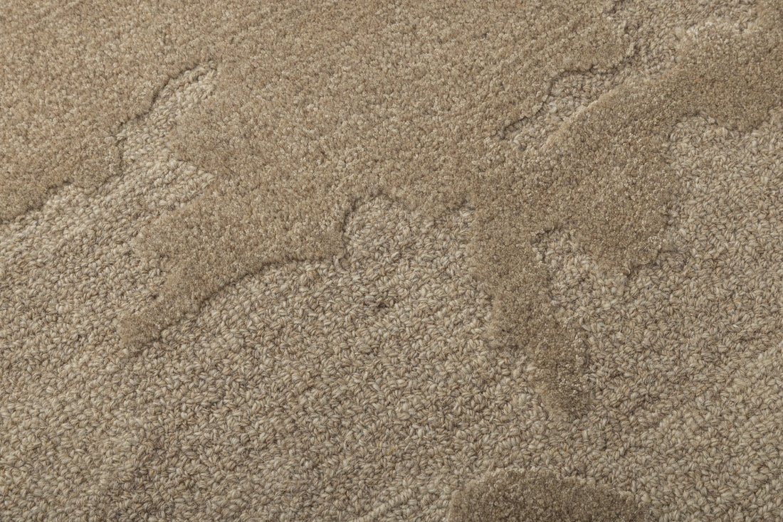 Sand Drift Texture - Handcrafted Wool Carpet - 100 % Wool - 8*5 ft