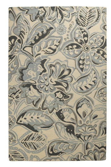 Blooming Botanica - Handcrafted Wool Carpet - 100 % Wool - 8*5 ft