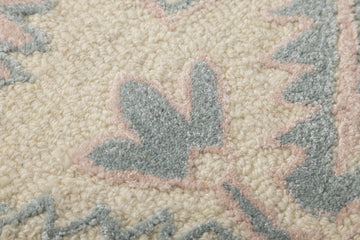 Pastel Heritage Panels - Handcrafted Wool Carpet - 100 % Wool - 8*5 ft