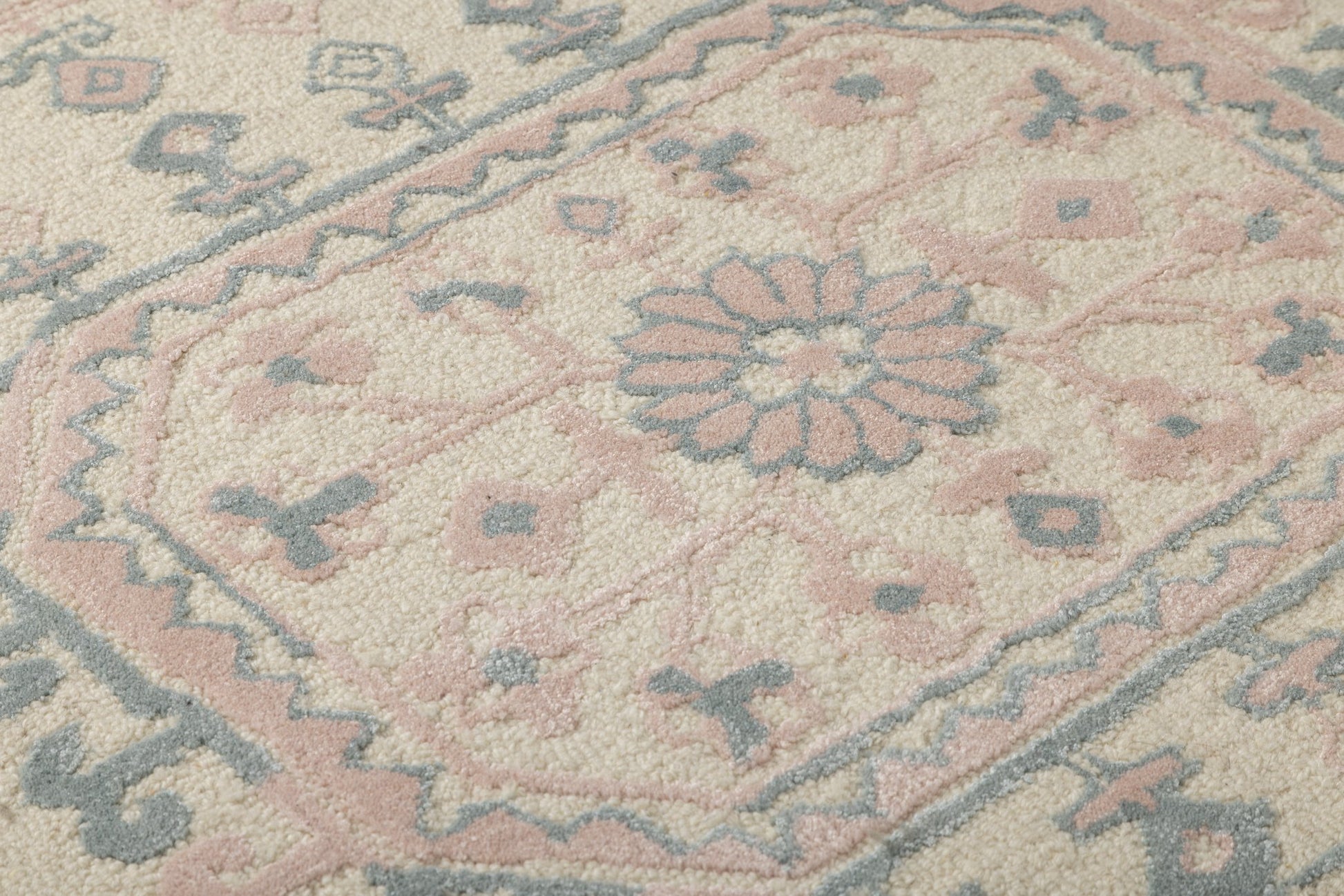 Pastel Heritage Panels - Handcrafted Wool Carpet - 100 % Wool - 8*5 ft