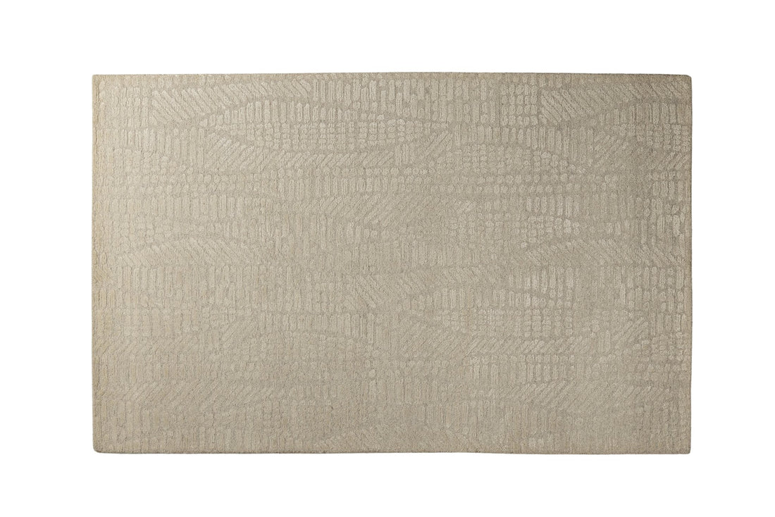 Sandstone Chevron Texture - Handcrafted Wool Carpet - 100 % Wool - 8*5 ft