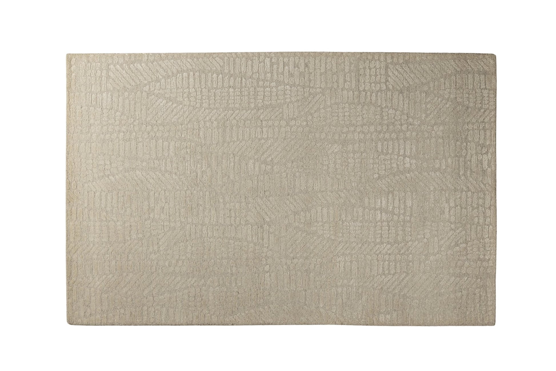 Sandstone Chevron Texture - Handcrafted Wool Carpet - 100 % Wool - 8*5 ft