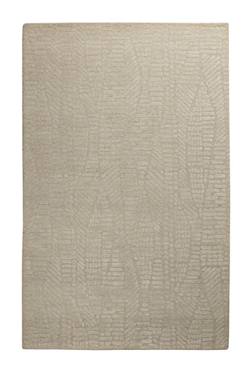 Sandstone Chevron Texture - Handcrafted Wool Carpet - 100 % Wool - 8*5 ft