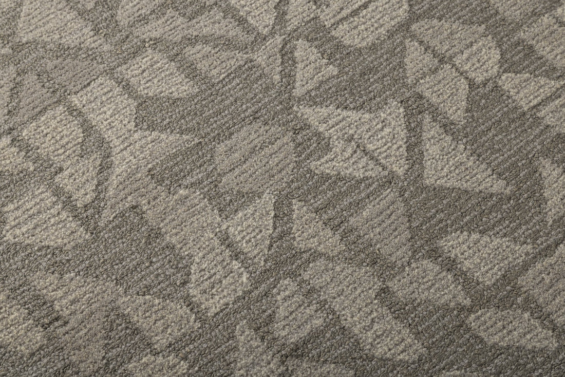 Stone Mosaic Grid - Handcrafted Wool Carpet - 100 % Wool - 8*5 ft