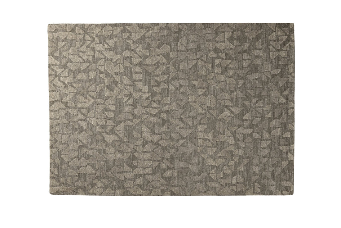 Stone Mosaic Grid - Handcrafted Wool Carpet - 100 % Wool - 8*5 ft