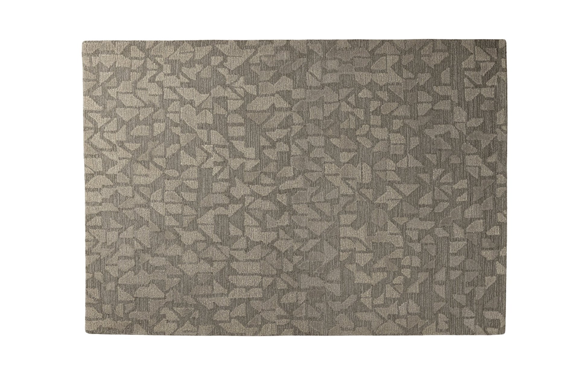 Stone Mosaic Grid - Handcrafted Wool Carpet - 100 % Wool - 8*5 ft
