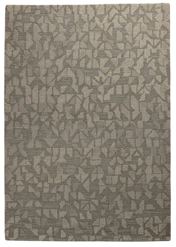 Stone Mosaic Grid - Handcrafted Wool Carpet - 100 % Wool - 8*5 ft