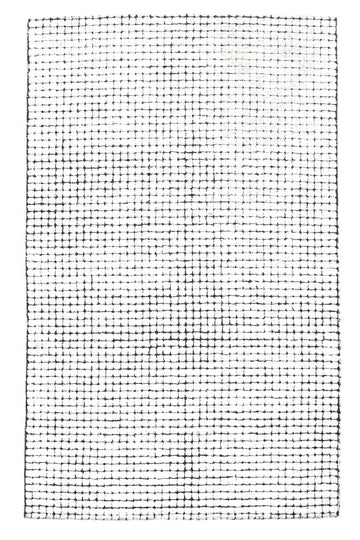 Ink Grid Whisper - Handcrafted Wool Carpet - 100 % Wool - 8*5 ft