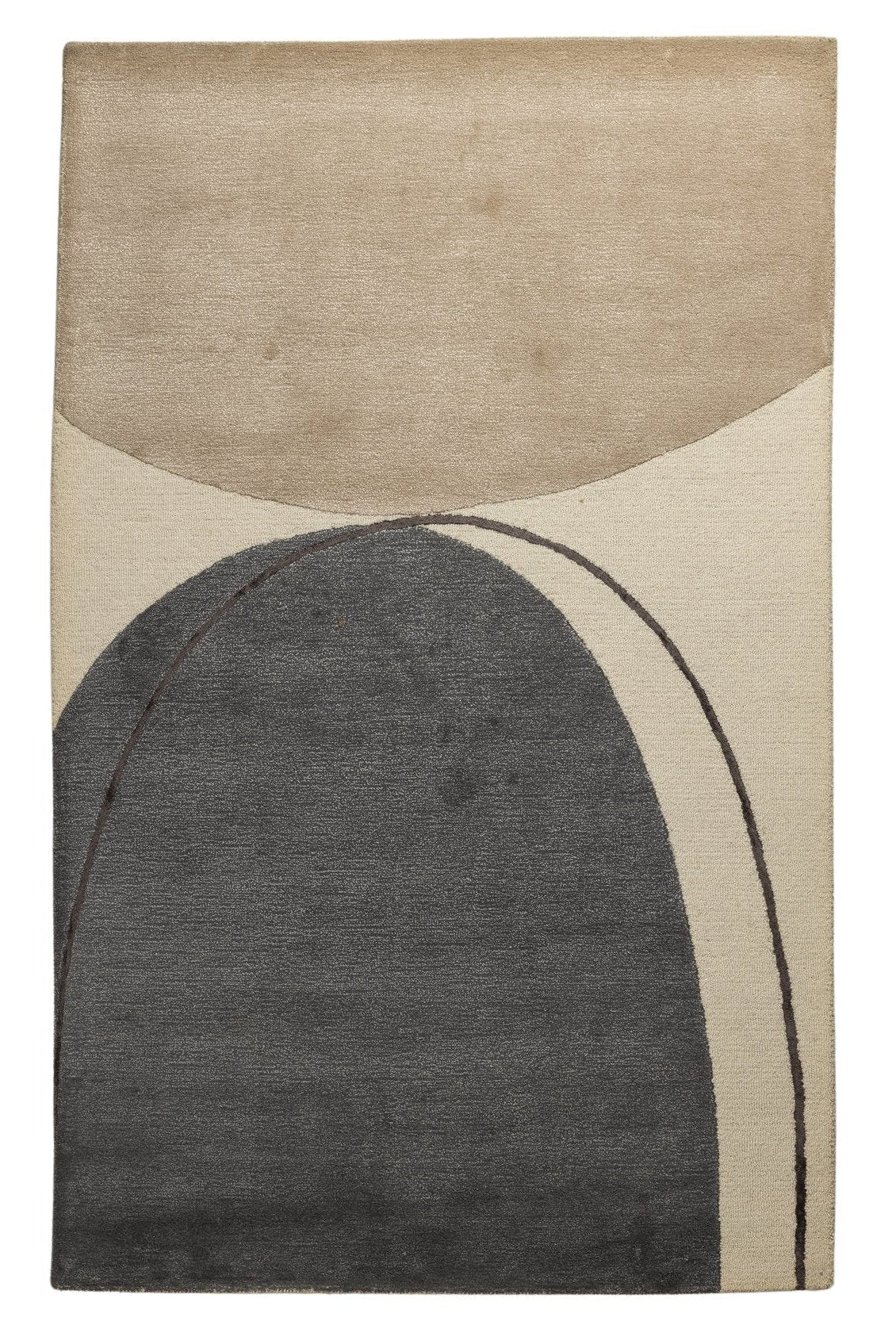 Eclipse Curve - Handcrafted Wool Carpet - 100 % Wool - 8*5 ft