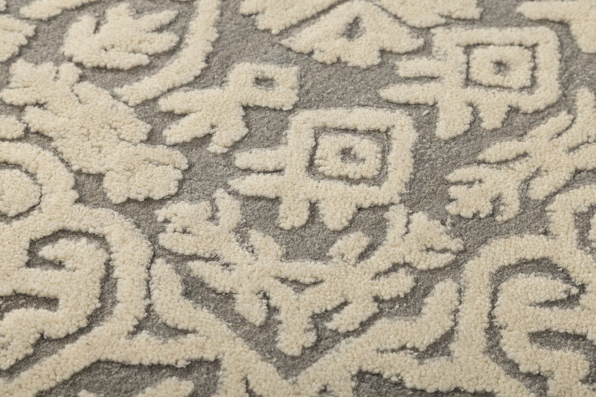 Folk Garden Frame - Handcrafted Wool Carpet - 100 % Wool - 8*5 ft