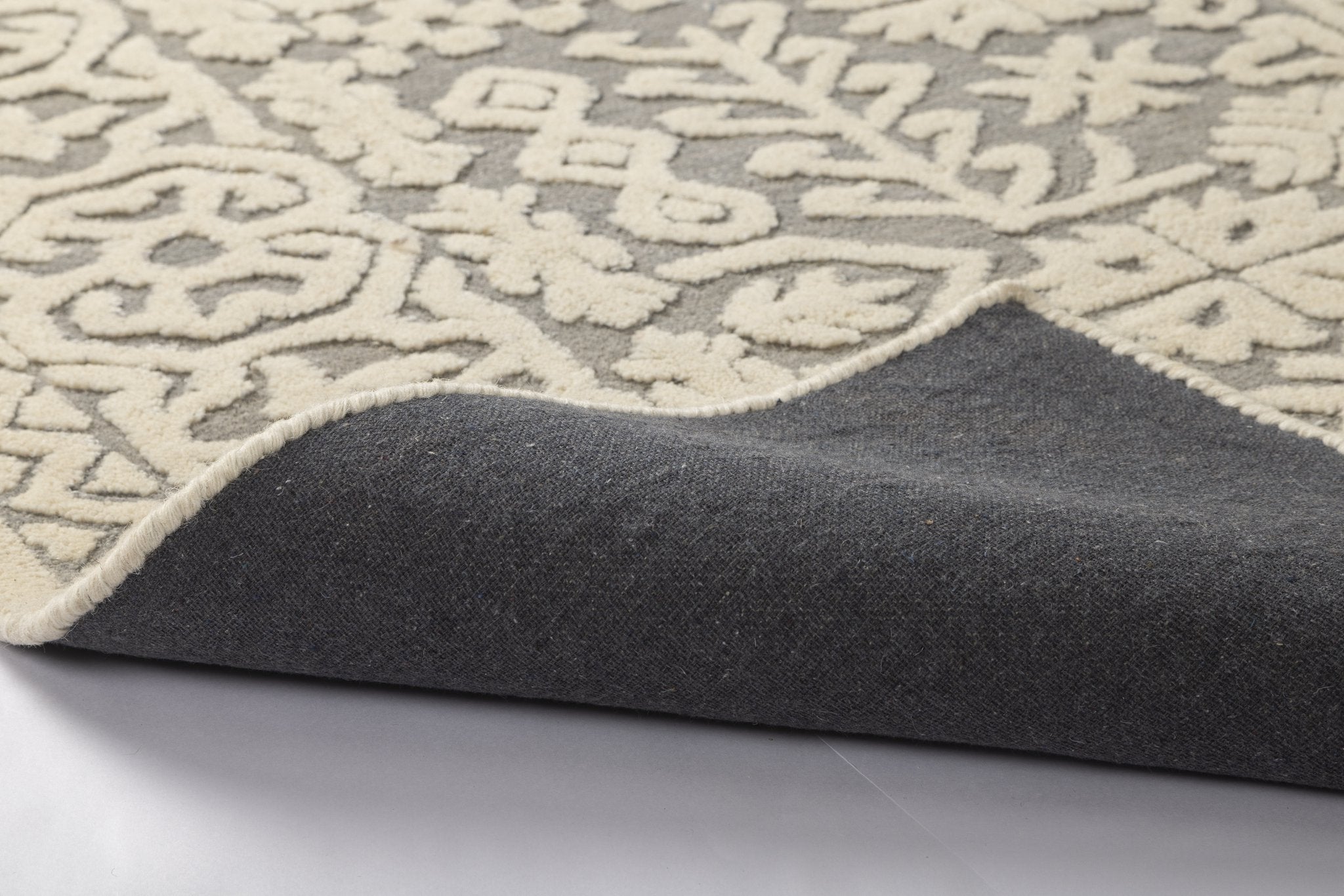 Folk Garden Frame - Handcrafted Wool Carpet - 100 % Wool - 8*5 ft