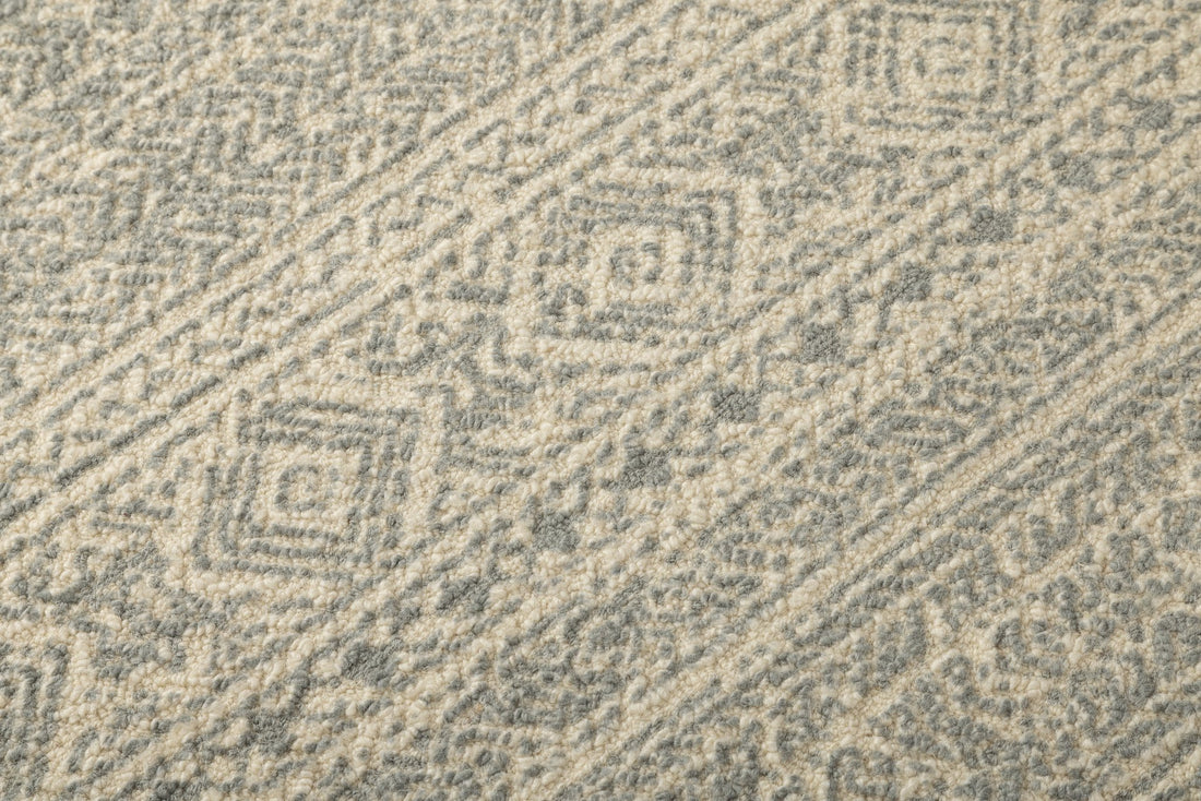 Misty Weave Lines - Handcrafted Wool Carpet - 100 % Wool - 8*5 ft