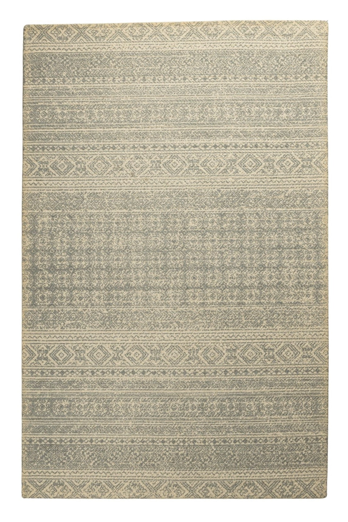 Misty Weave Lines - Handcrafted Wool Carpet - 100 % Wool - 8*5 ft