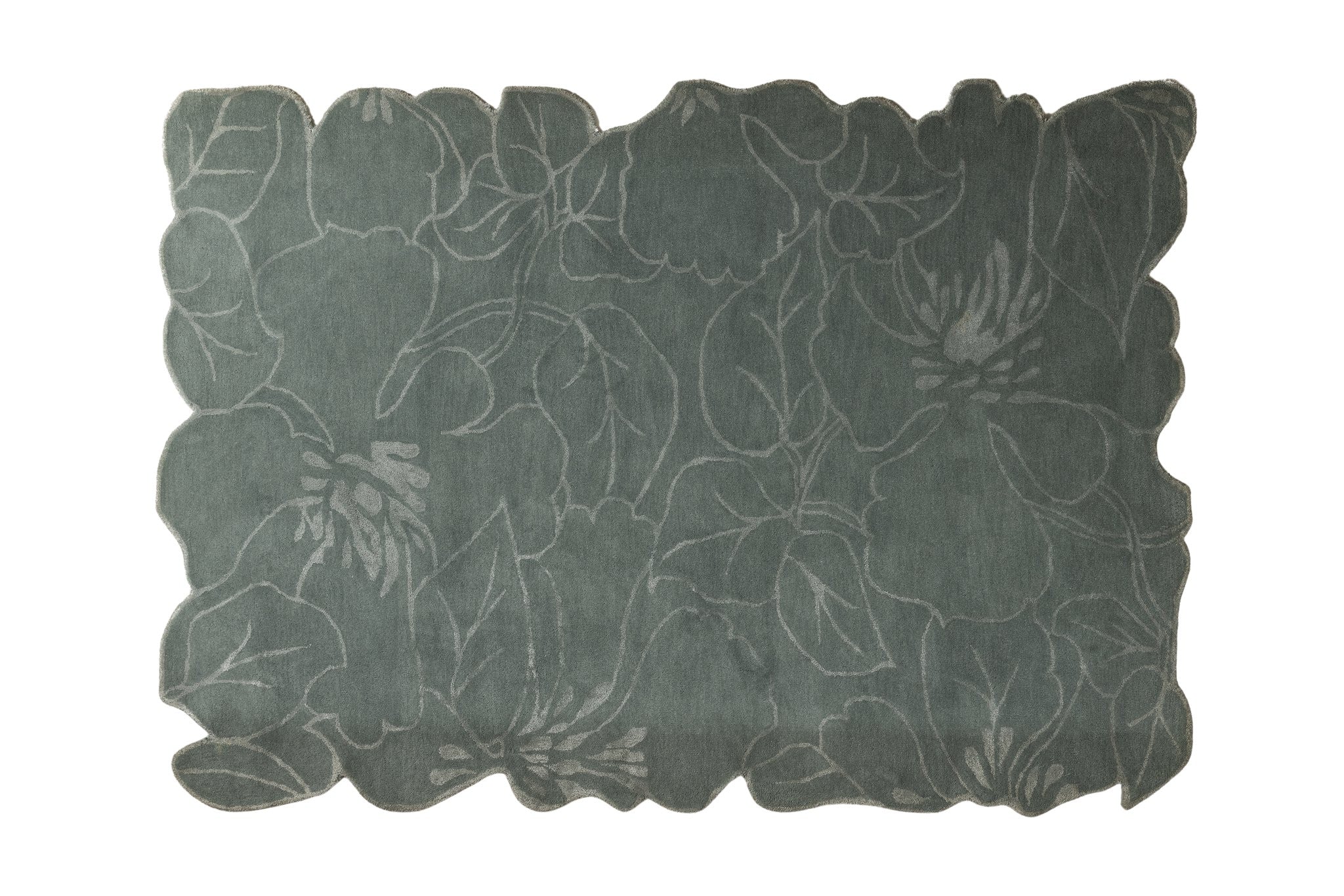 Verdant Bloom - Handcrafted Wool Carpet - 100 % Wool - 8*5 ft