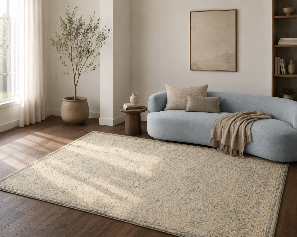 Aqua Vintage -  Handcrafted Wool Carpet