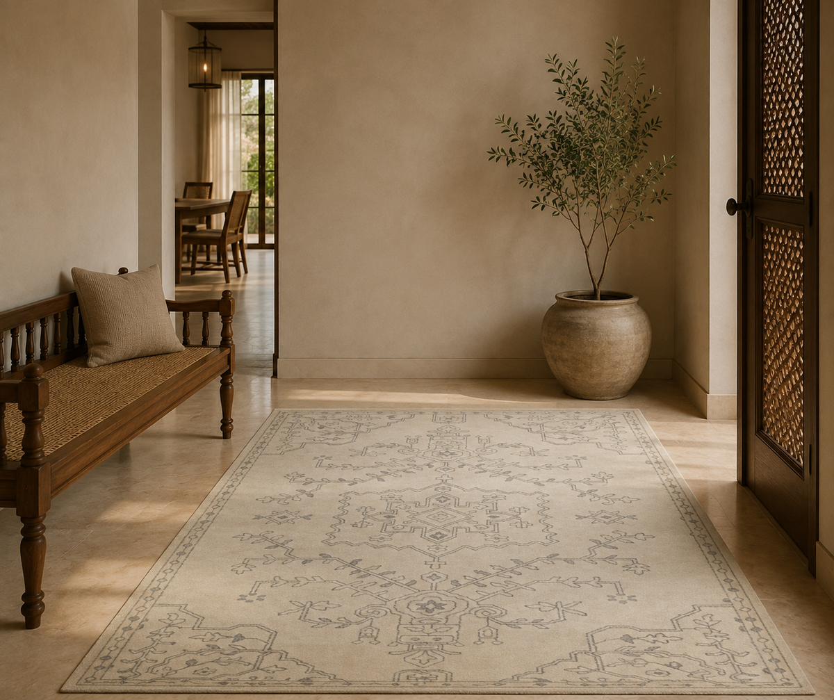 Heritage Bloom - Handcrafted Wool Carpet