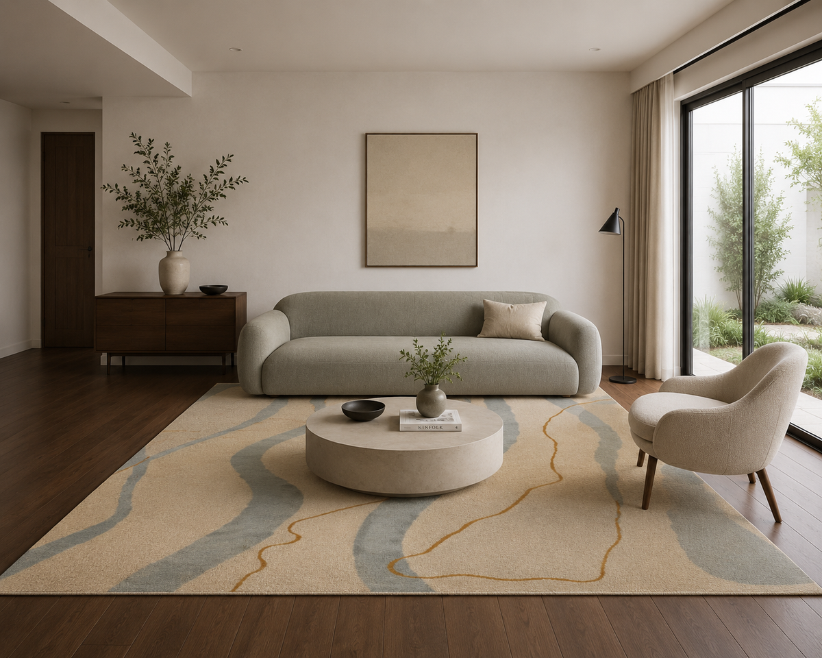 Drift Lines - Handcrafted Wool Carpet