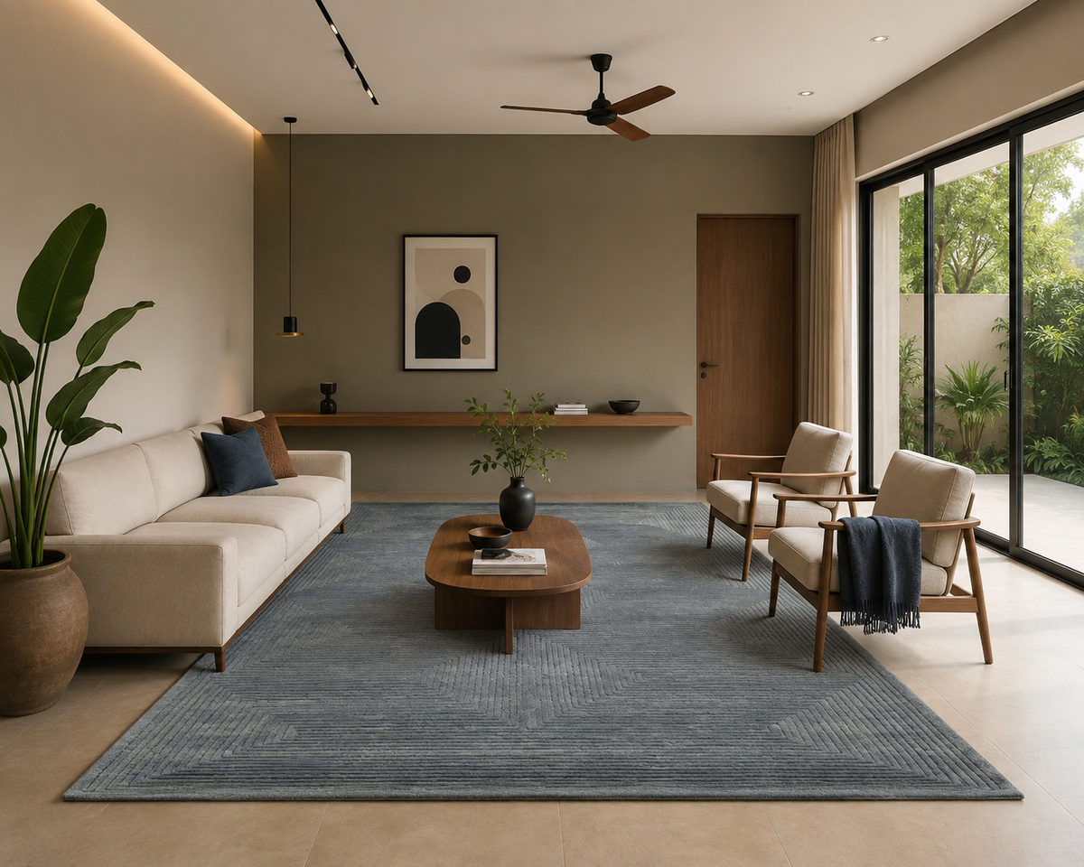 Mistline Texture - Handcrafted Wool Carpet