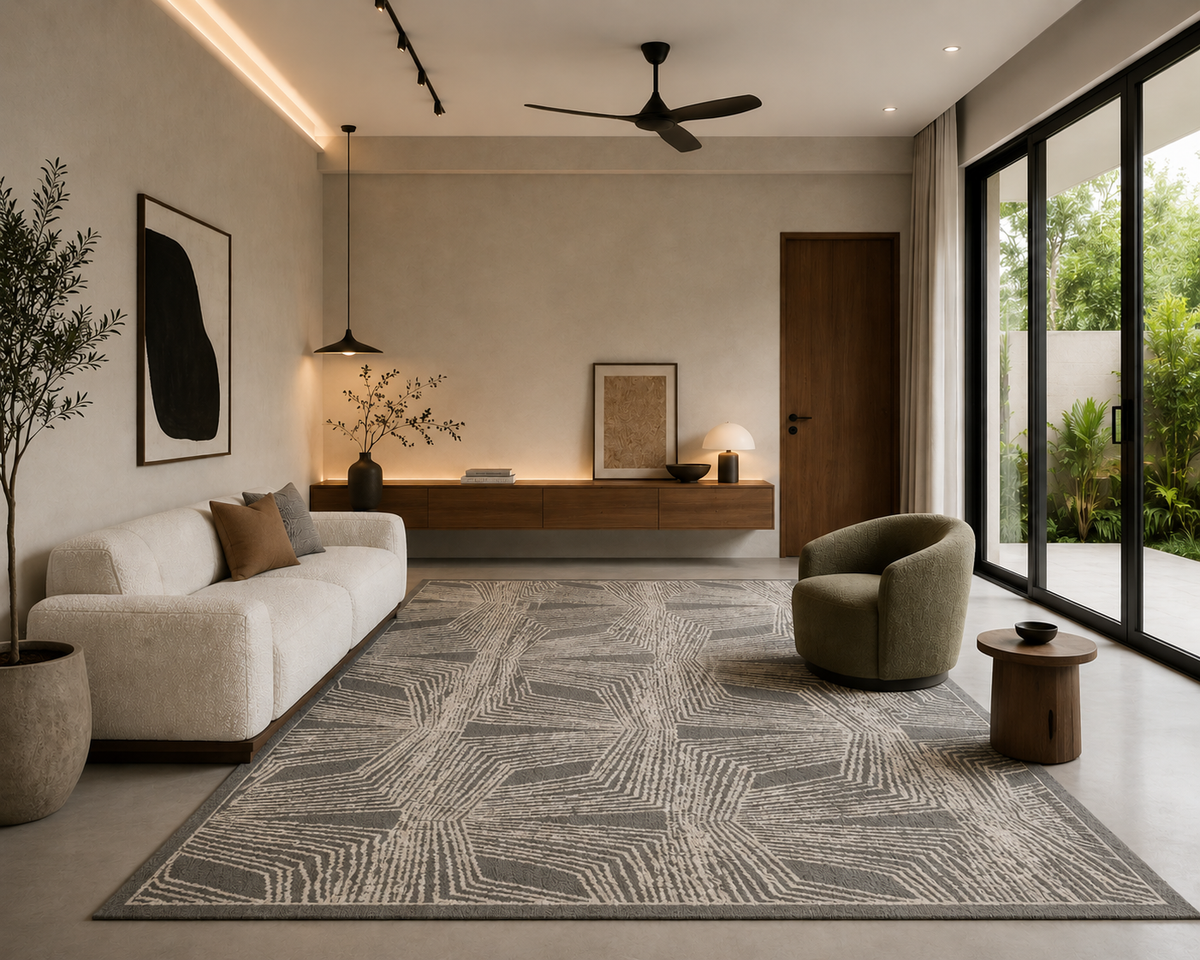Echo Lines - Handcrafted Wool Carpet