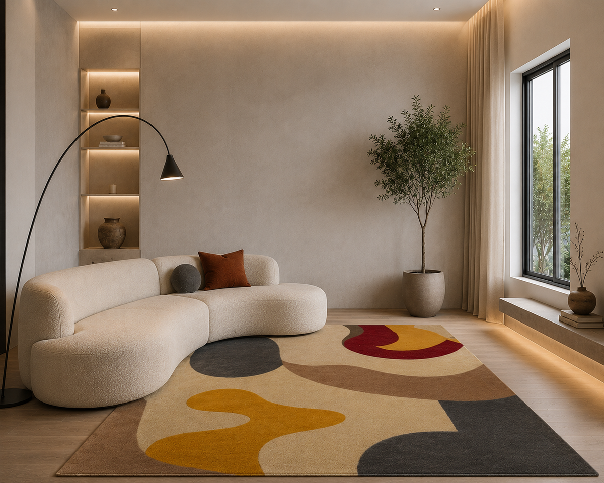 Sunset Forms - Handcrafted Contemporary Carpet
