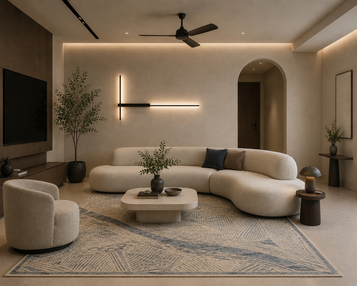 Blue Canopy – Textured Wool Carpet