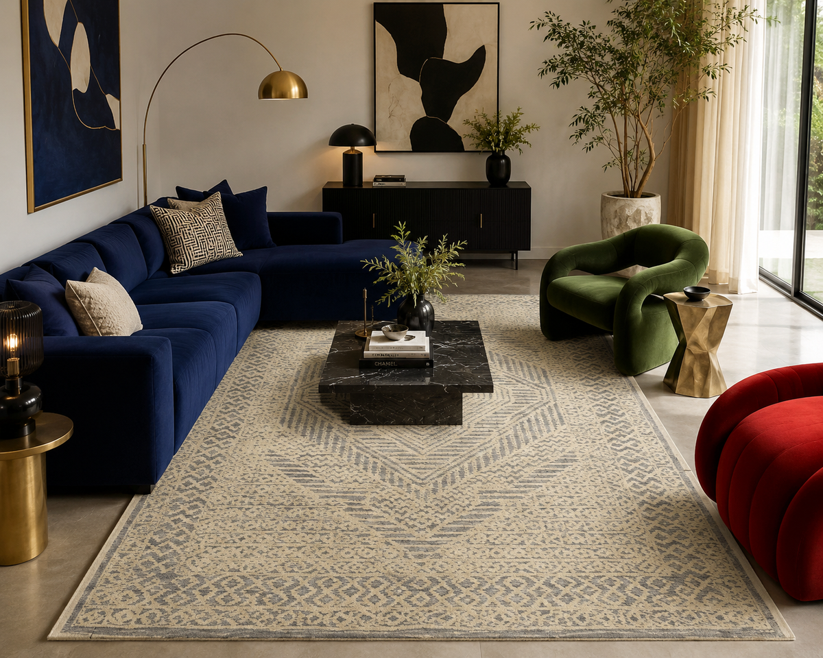 Muted Diamond – Artisans Wool Carpet