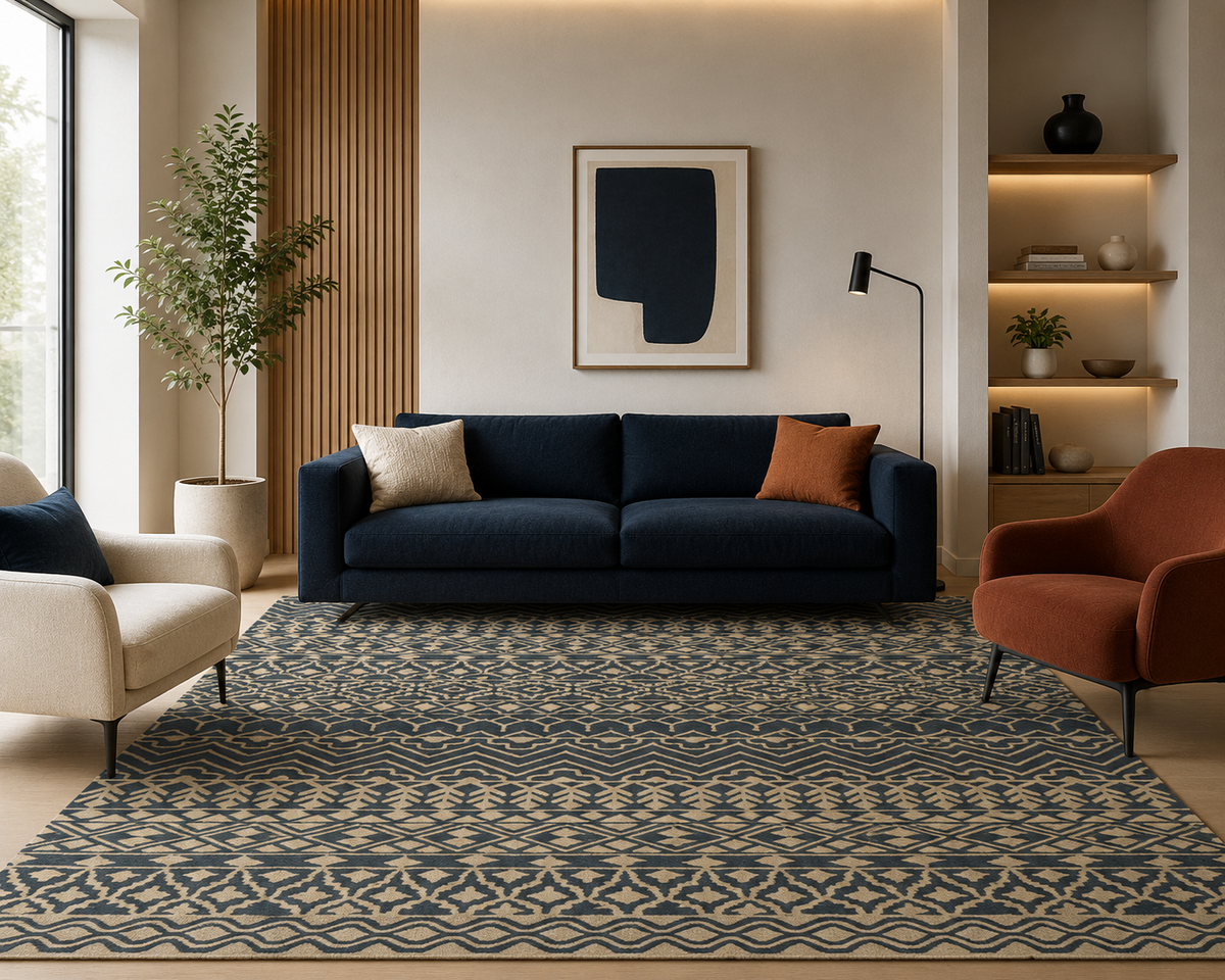 Tribal Rhythm – Handcrafted Wool Rug