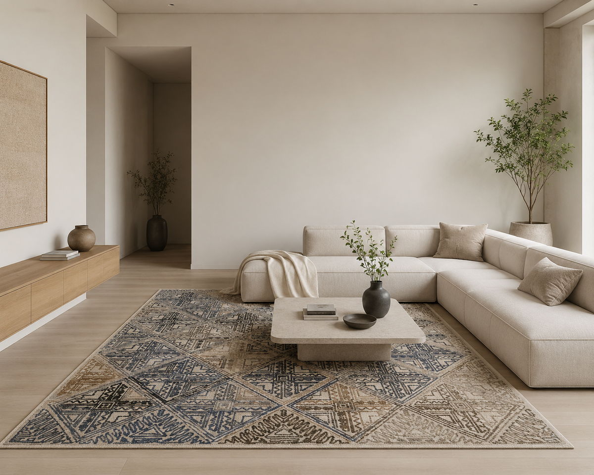 Nomad Lattice – Handcrafted Wool Carpet