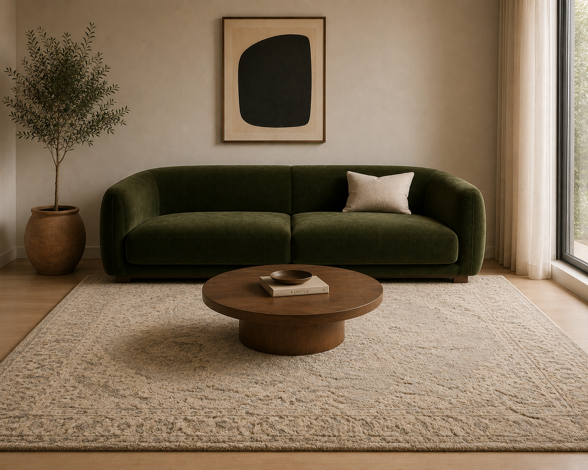 Ivory Heirloom - Handcrafted Wool Carpet