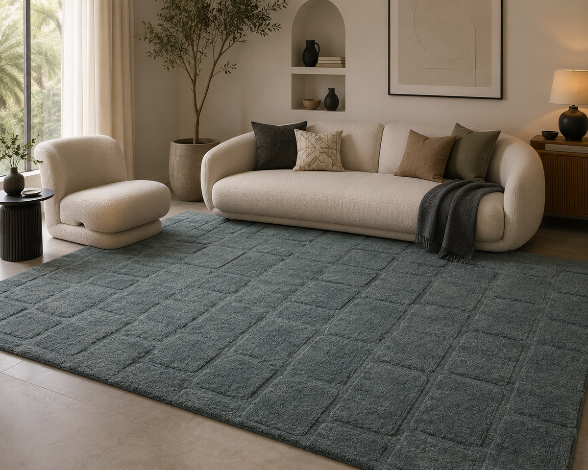 Brick Textured - Handcrafted Wool Carpet