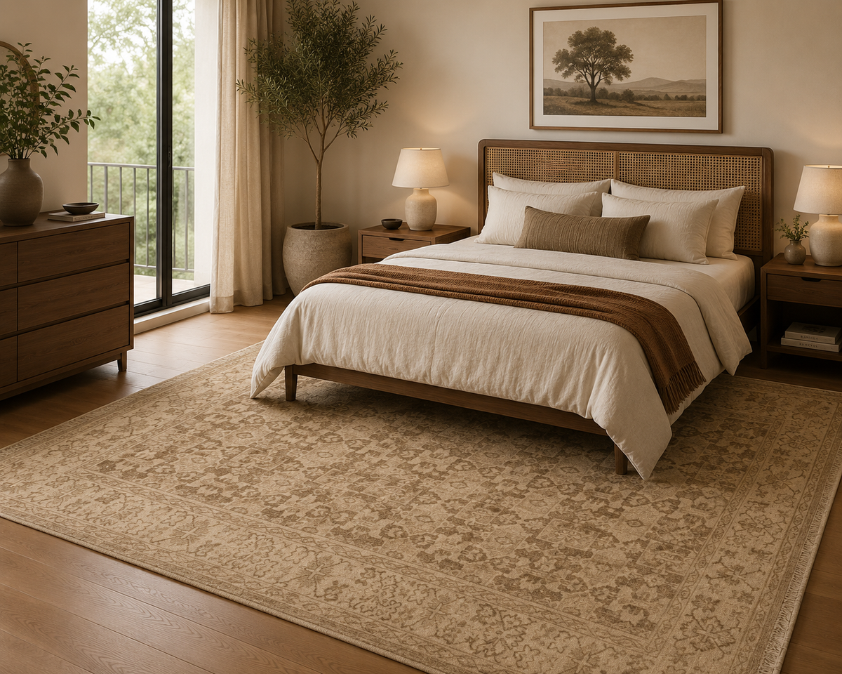 Desert Lattice - Handcrafted Wool Carpet