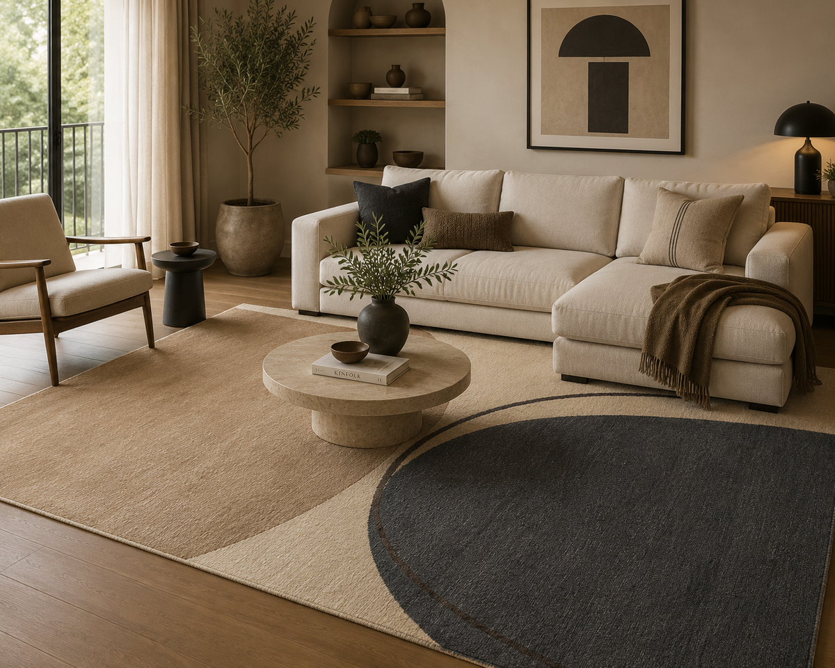Eclipse Curve - Handcrafted Wool Carpet