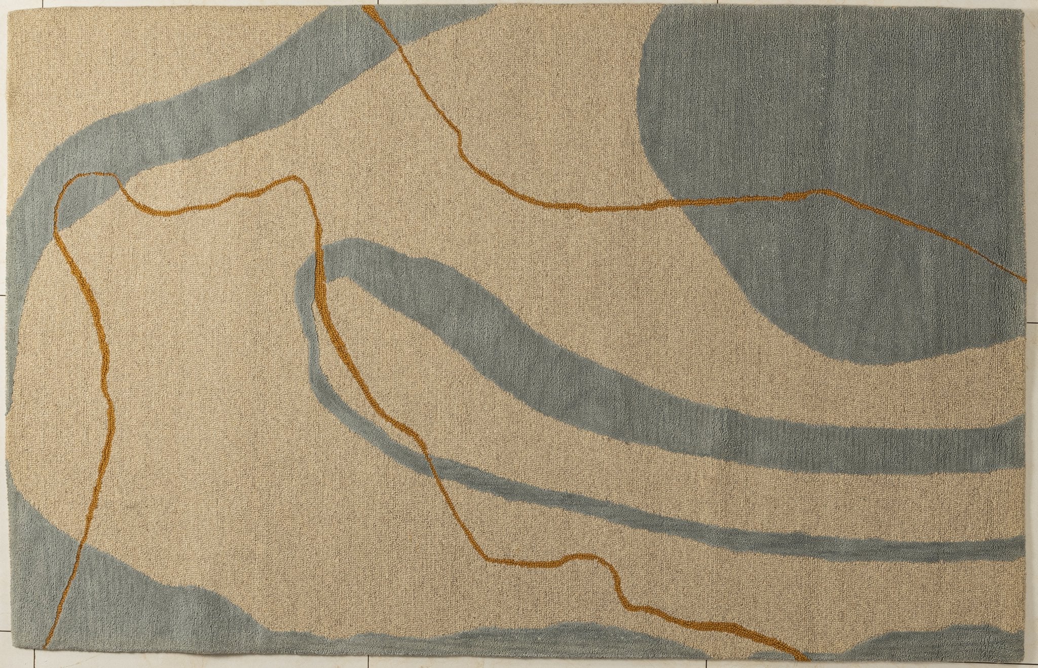 Drift Lines - Handcrafted Wool Carpet - 100% Wool - 8*5
