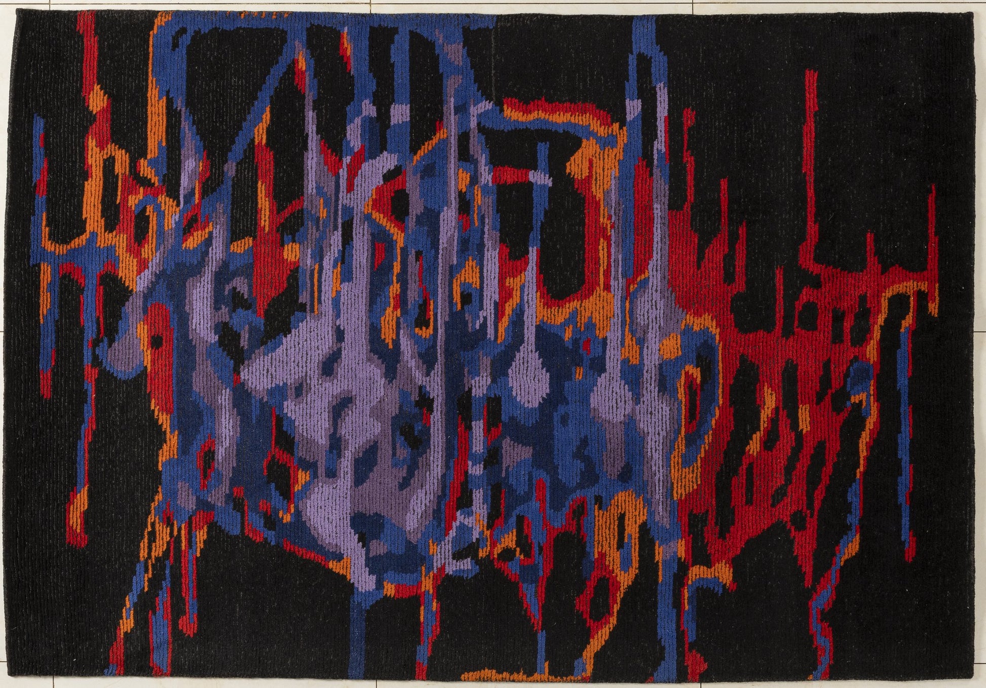 Midnight Pulse - Handcrafted Wool Carpet - 100% Wool - 8*5
