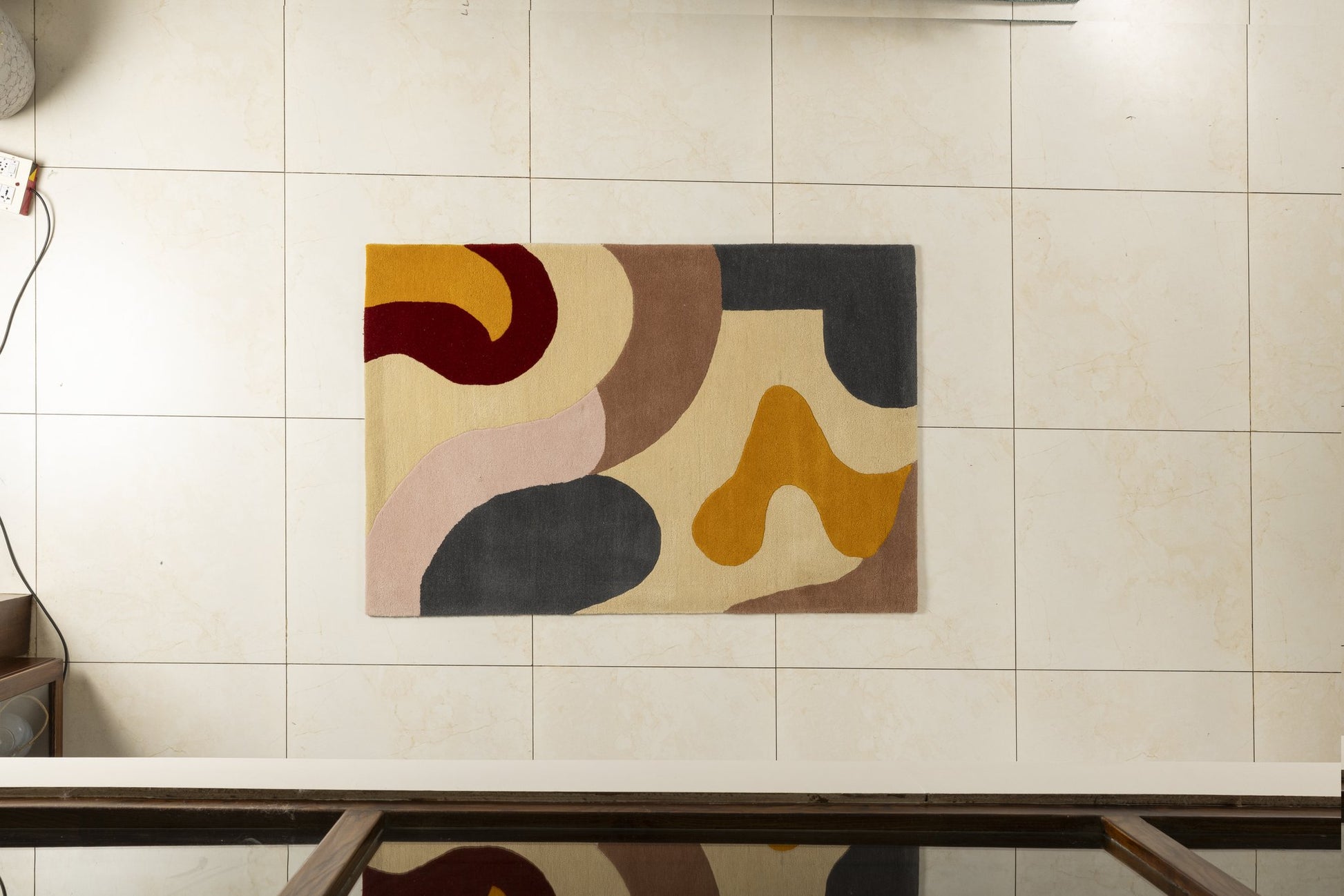 Sunset Forms - Handcrafted Contemporary Carpet - 100% Wool - 8*5