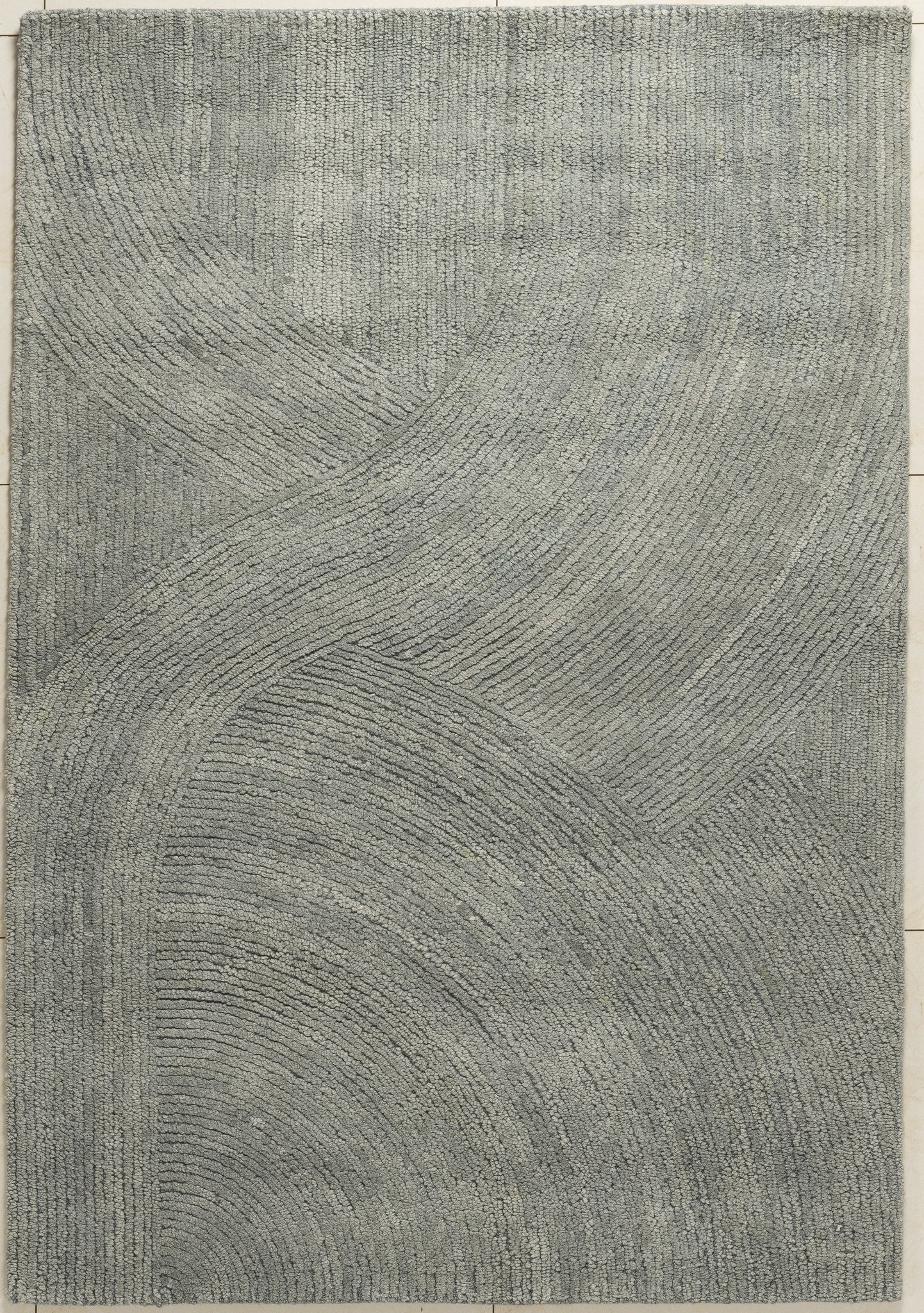 Serene Wave – Minimal Wool Carpet - 100% Wool - 8*5