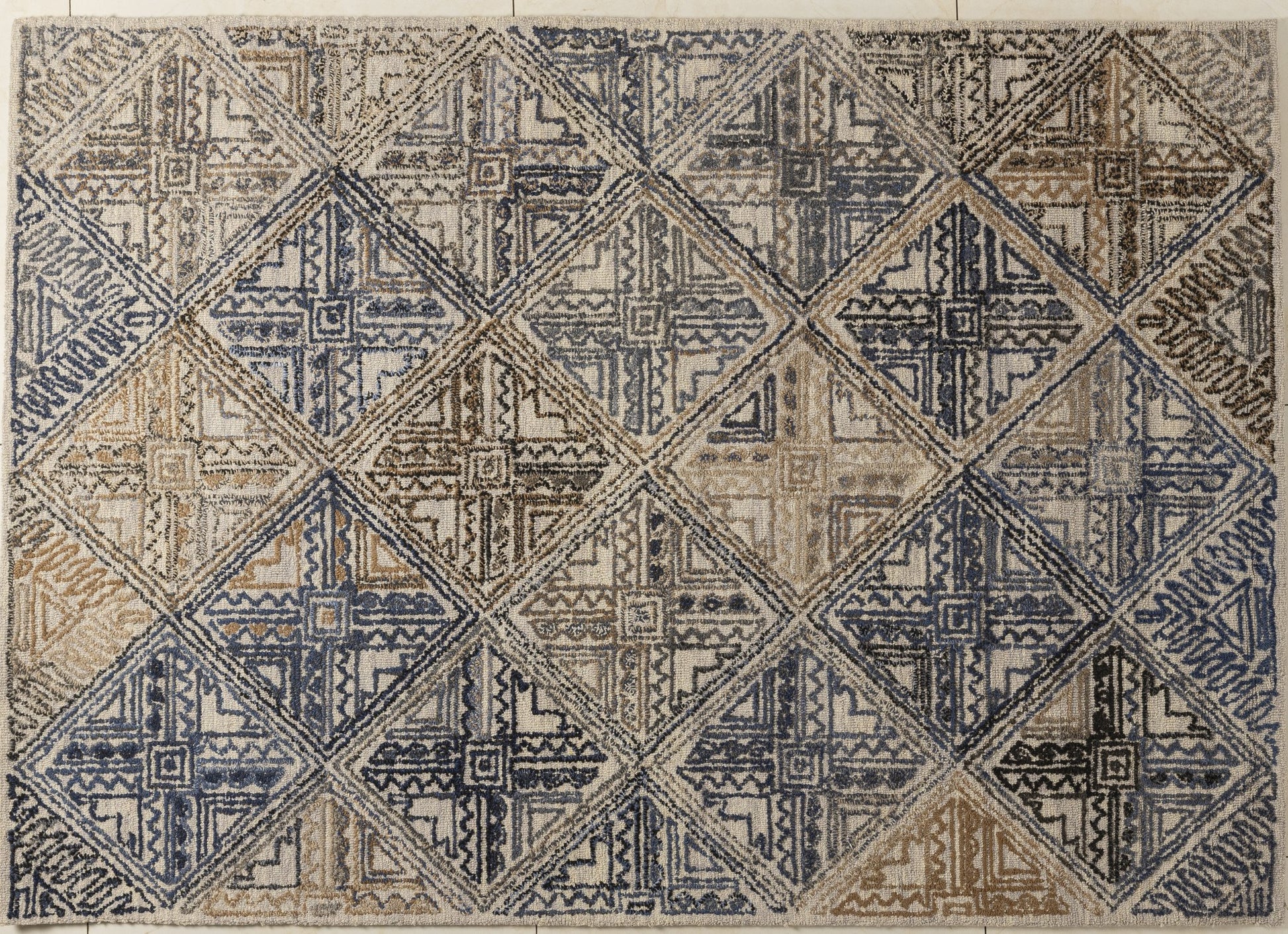 Nomad Lattice – Handcrafted Wool Carpet - 100% Wool - 8*5