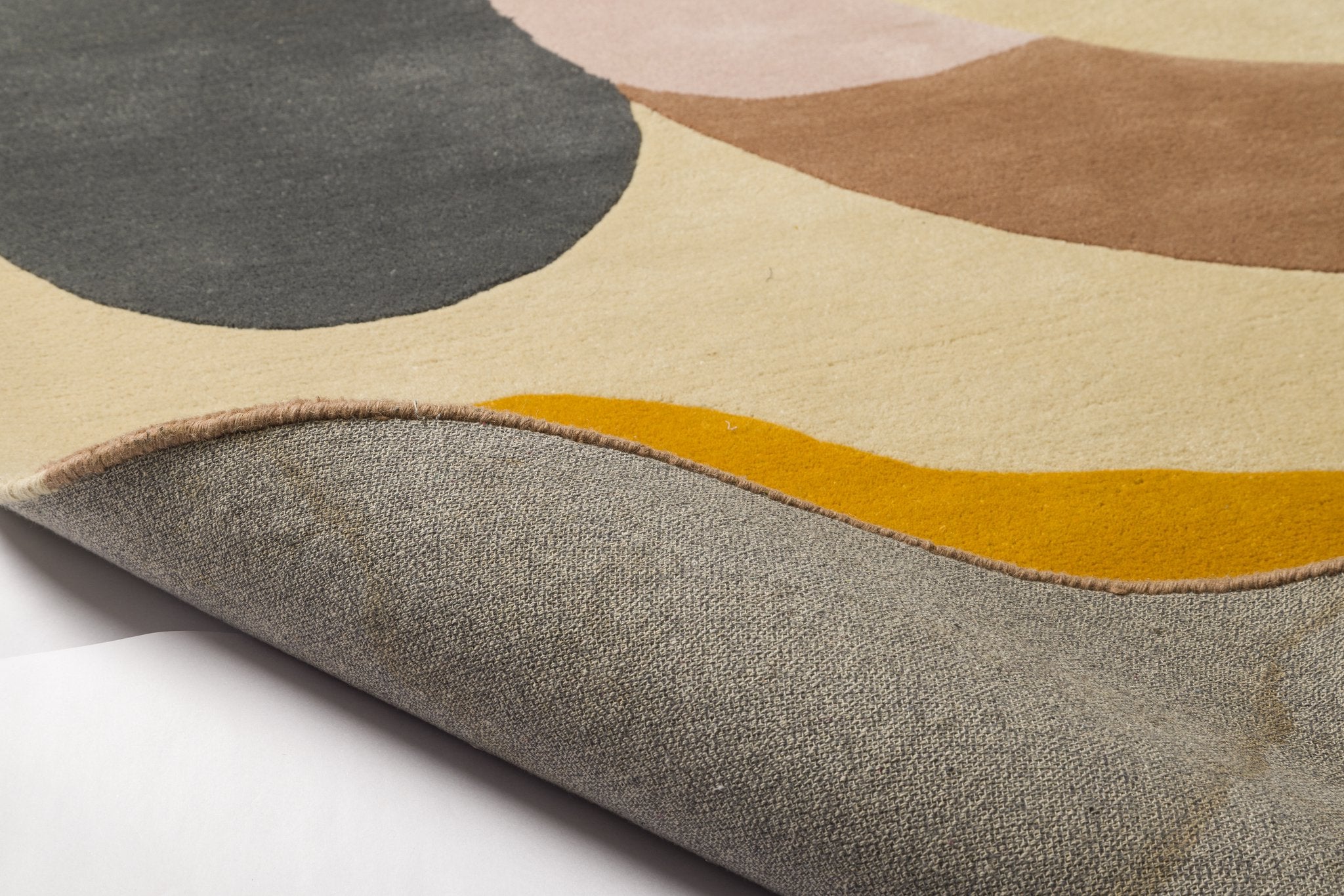 Sunset Forms - Handcrafted Contemporary Carpet - 100% Wool - 8*5